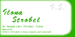 ilona strobel business card